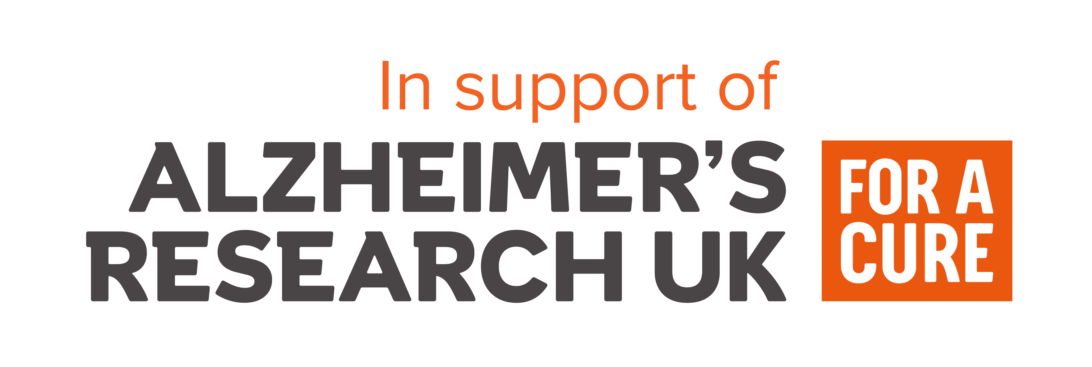 In support of Alzheimer's Research UK